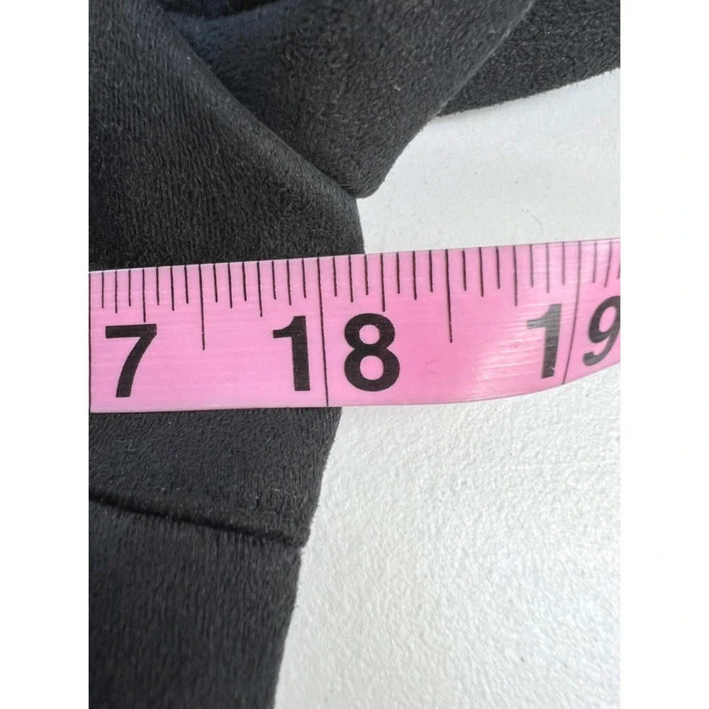 Anthropologie Piko 1988‎ Women's Faux Suede Black Open Cardigan Jacket Size M